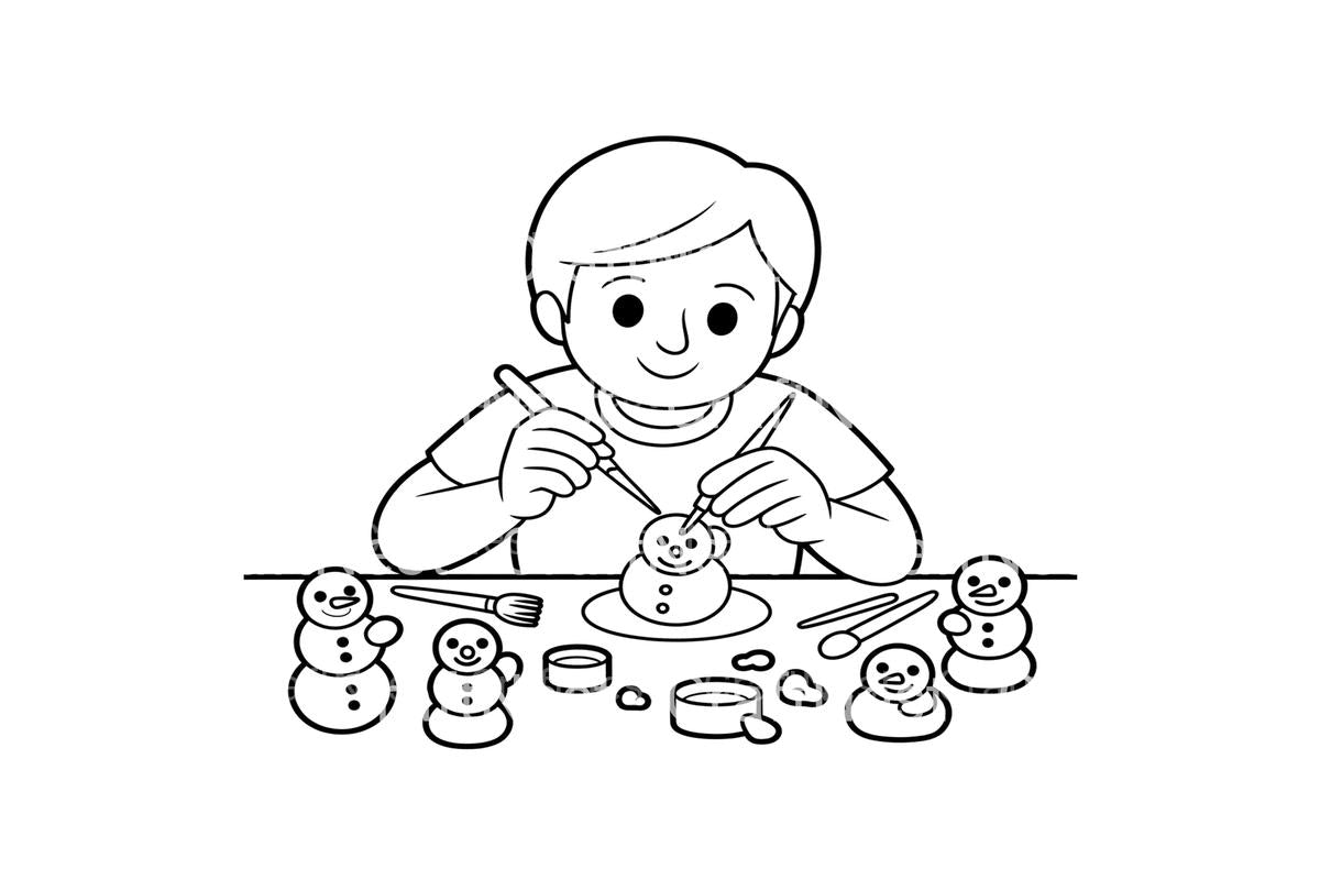Snowman Crafting Coloring Books