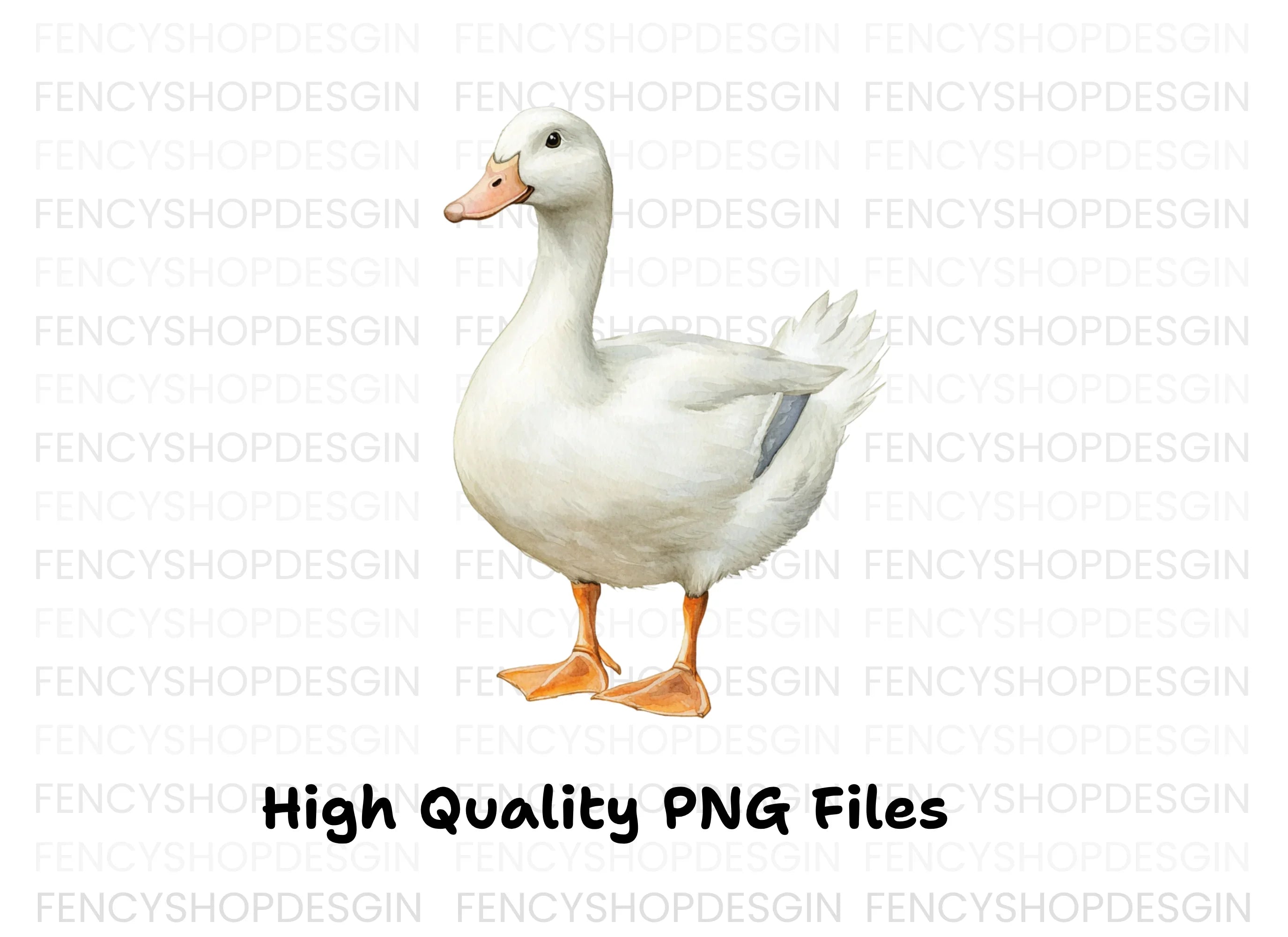 White Duck Clipart Bundle
