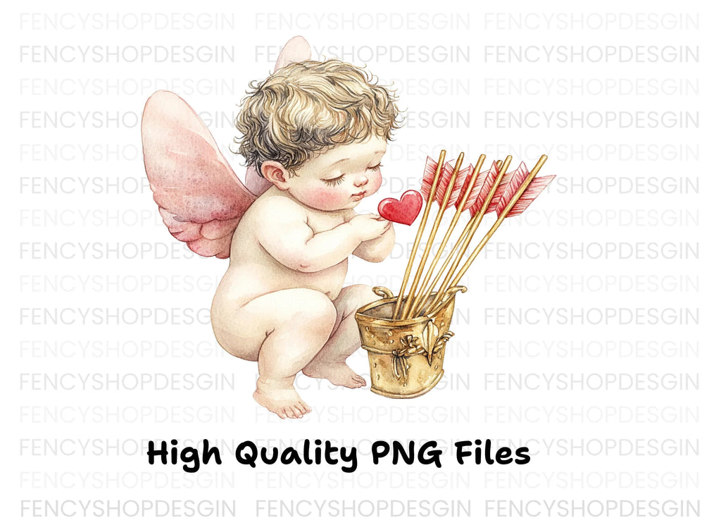 Cute Cupid Valentine Day Clipart Bundle
