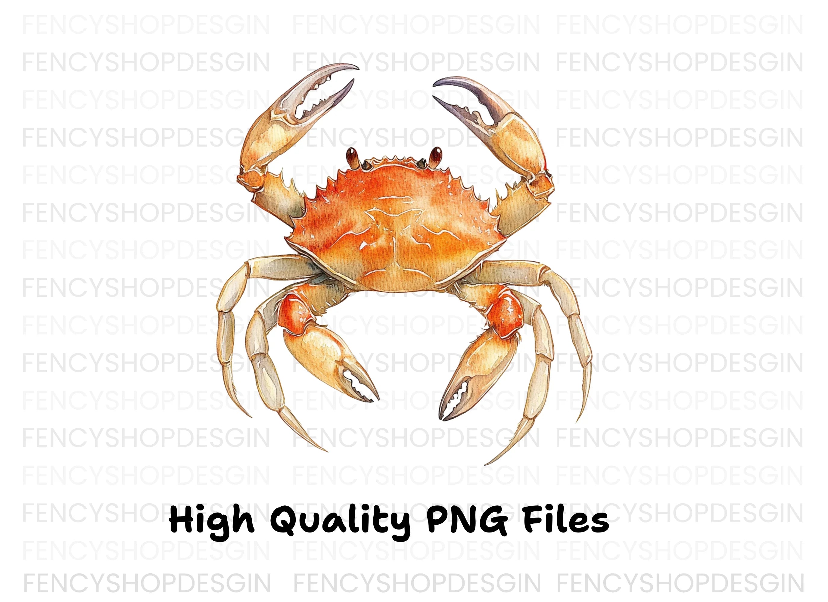 Orange Crab Clipart Bundle
