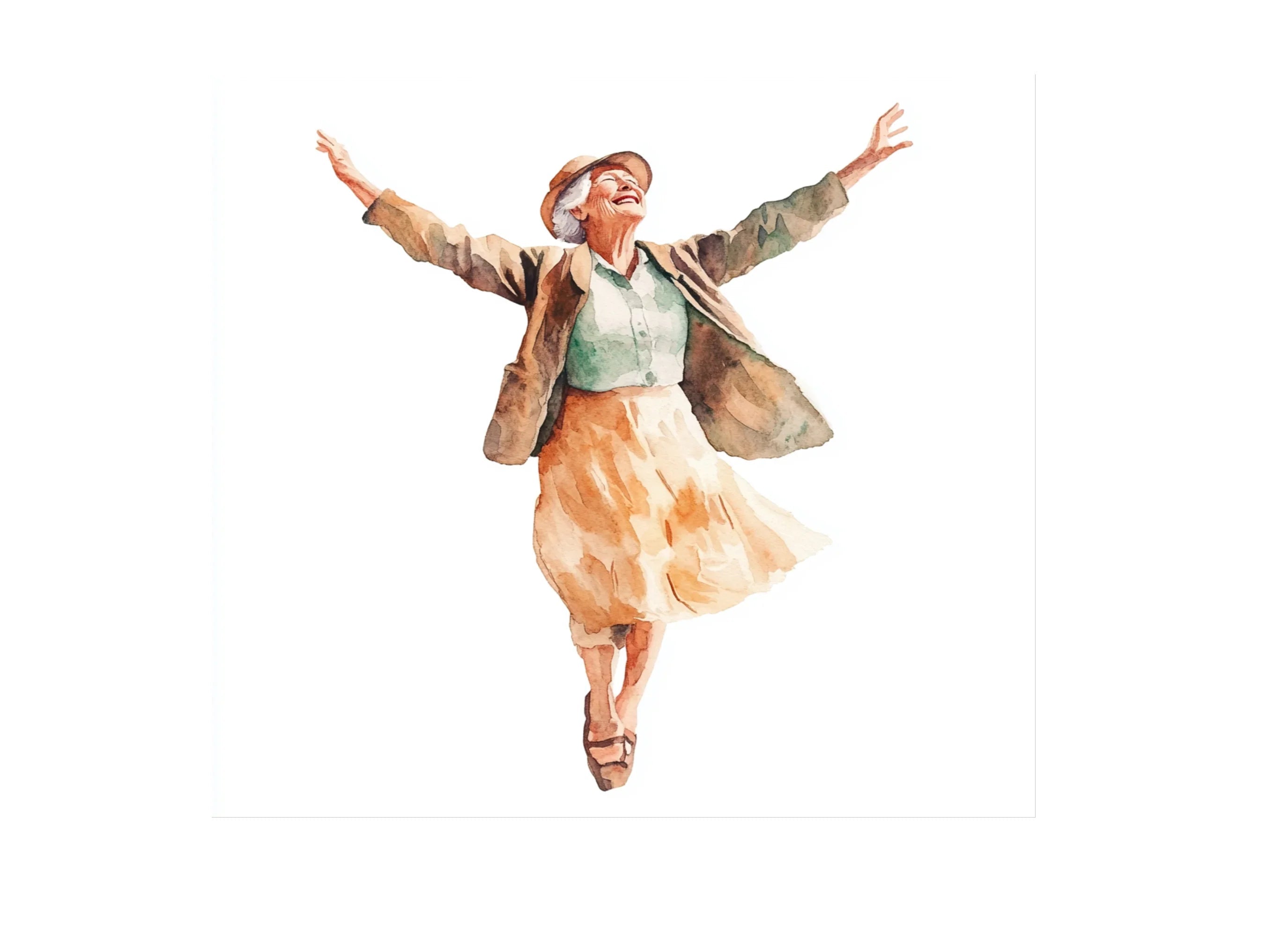 Joyful Senior Women Clipart Bundle