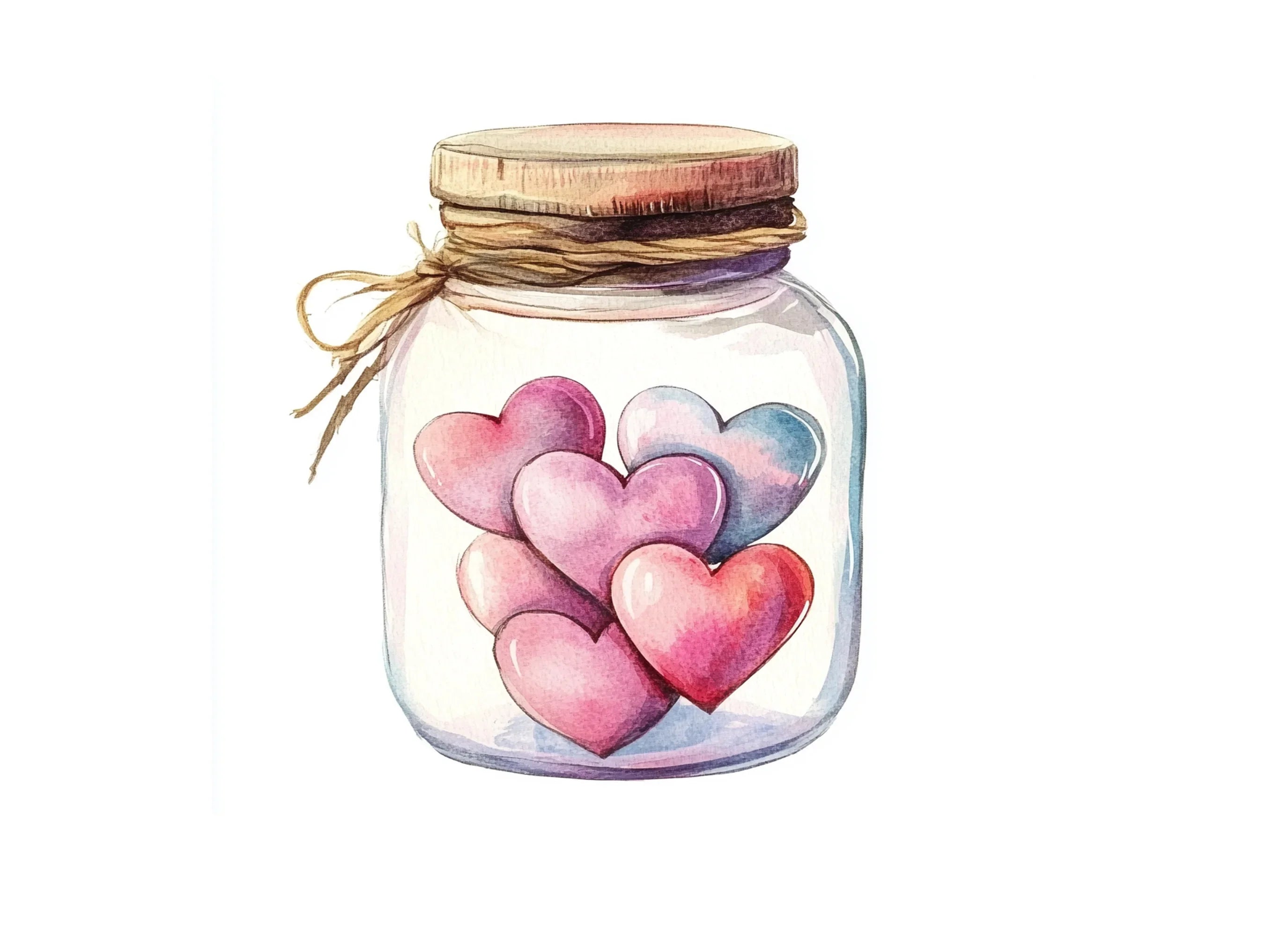 Hearts in Jar Clipart Bundle