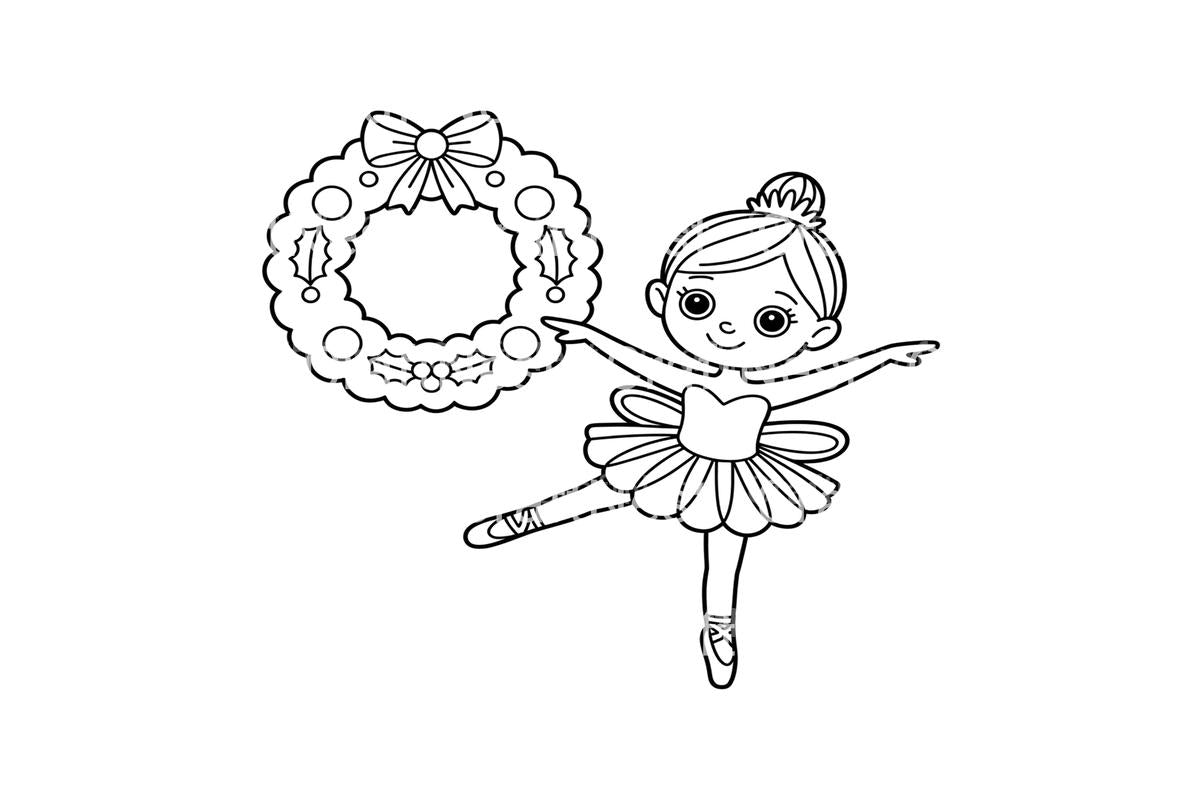 Christmas Ballerina Coloring Books