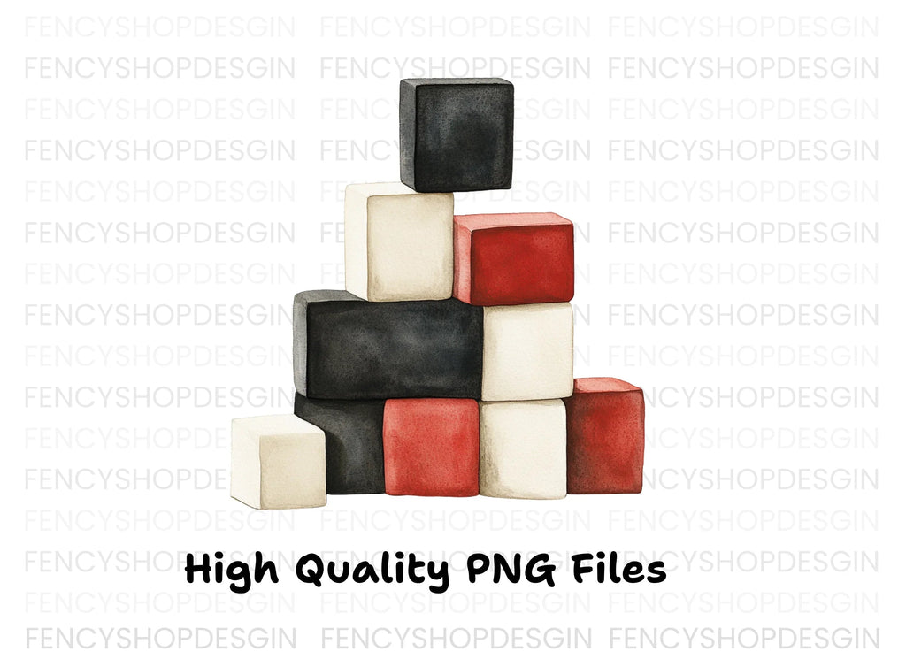 Stacked Cubes Clipart Bundle