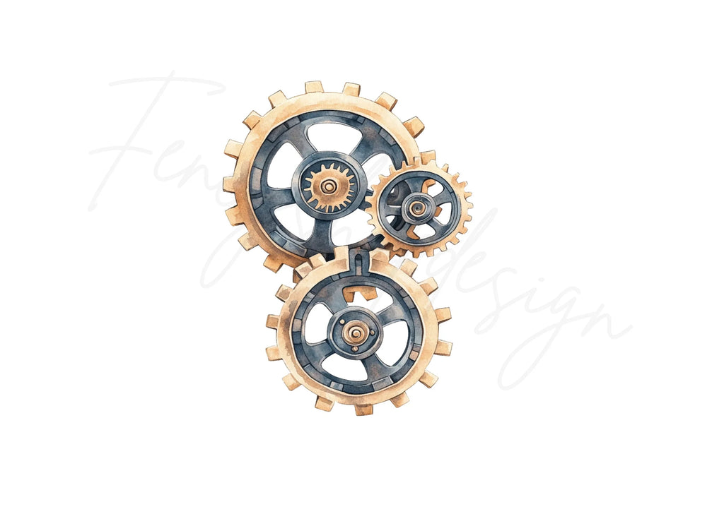 Steampunk Gears Clipart Bundle