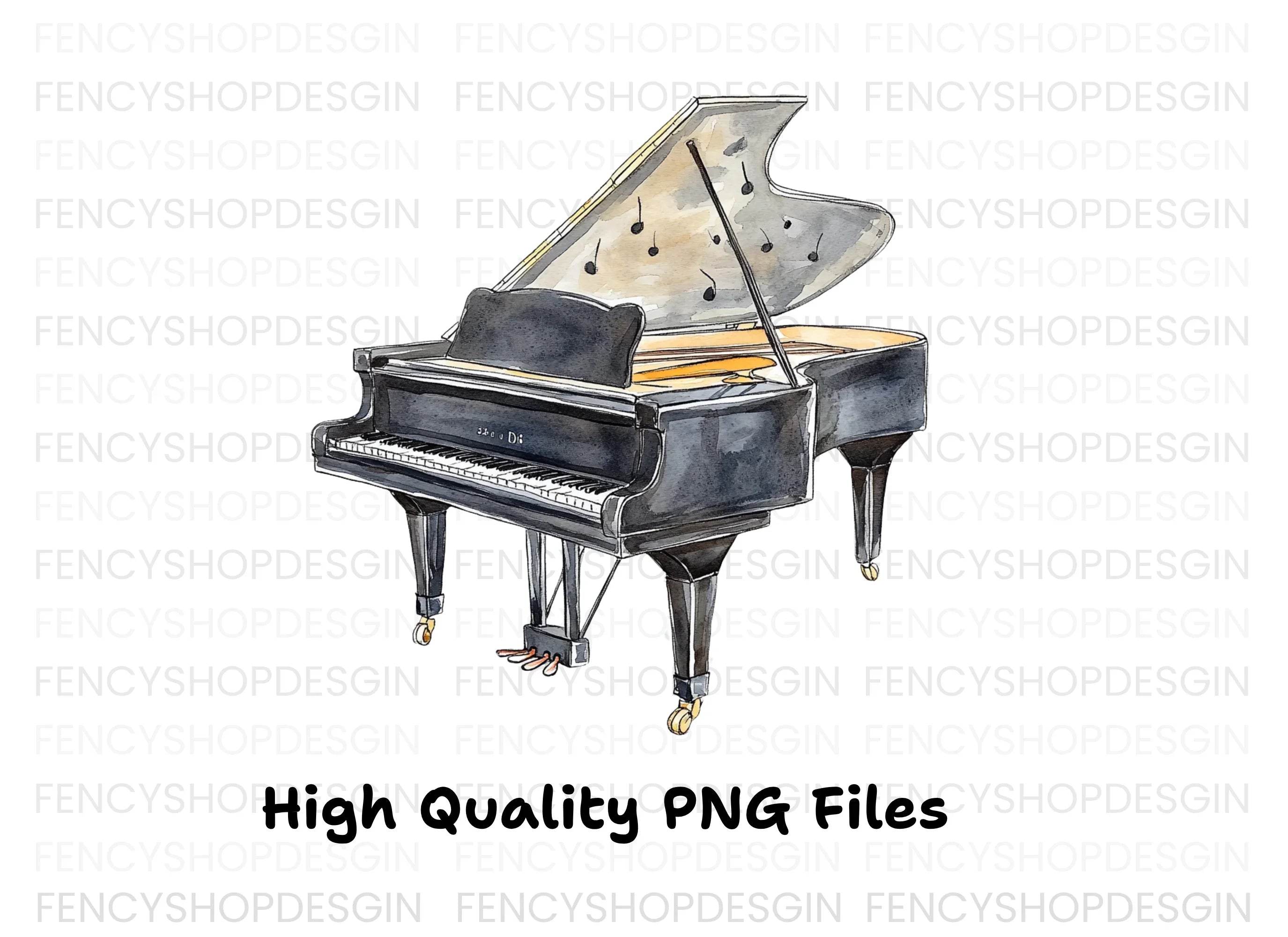 Grand Piano Clipart Bundle