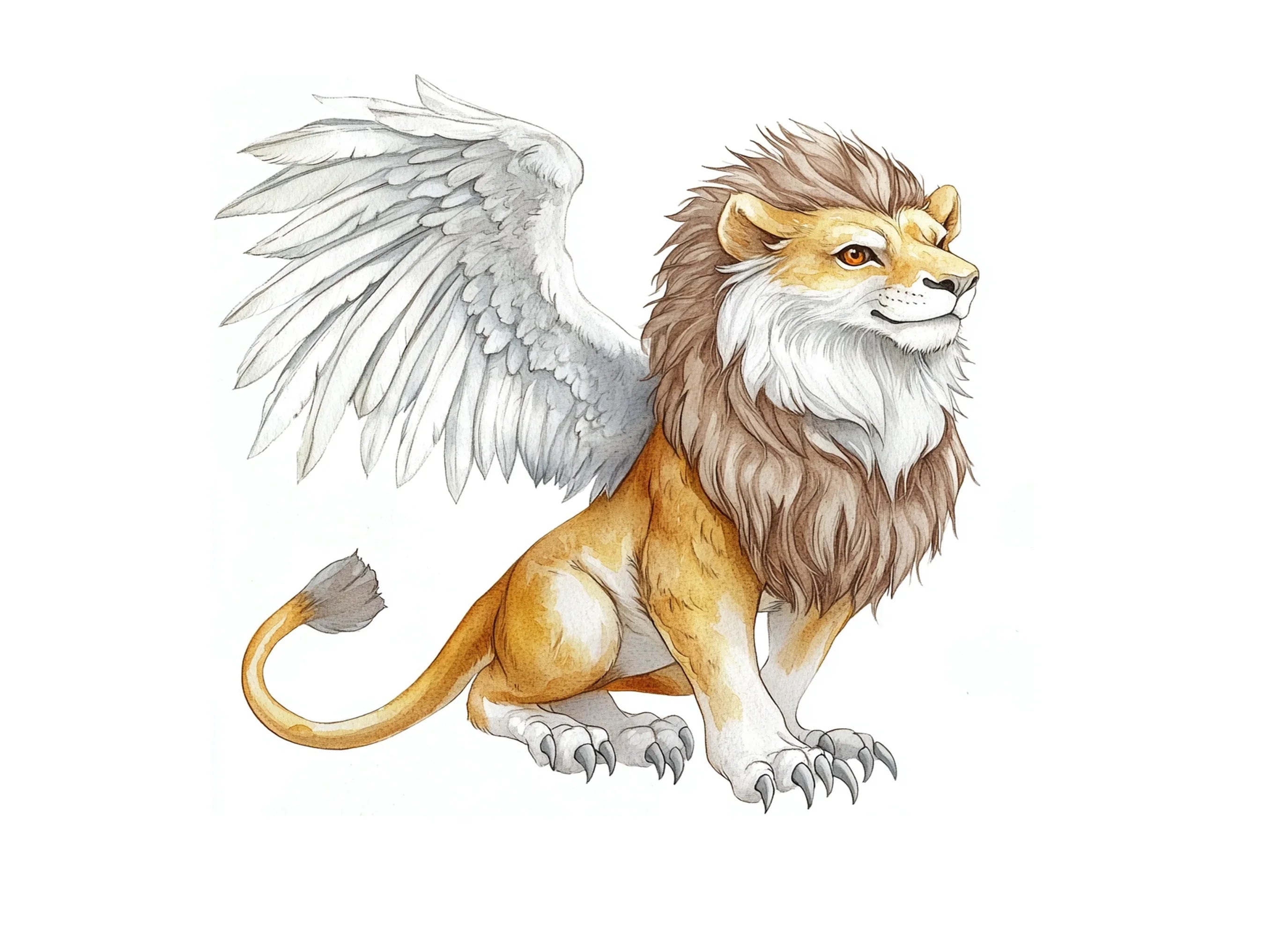 Majestic Winged Lion Clipart Bundle