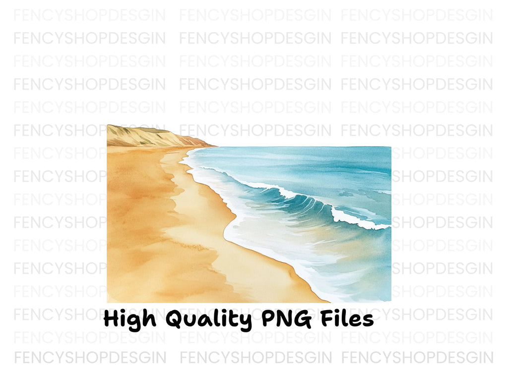 Beach and Ocean Landscape Clipart Bundle