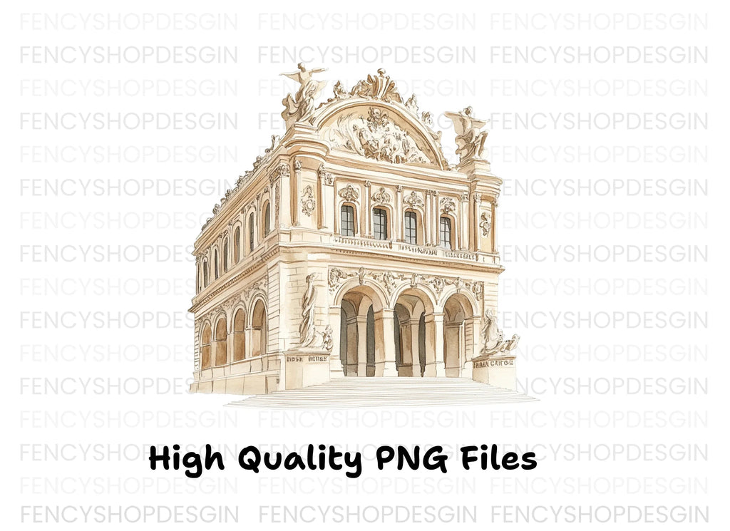 Grand European Opera House Clipart Bundle