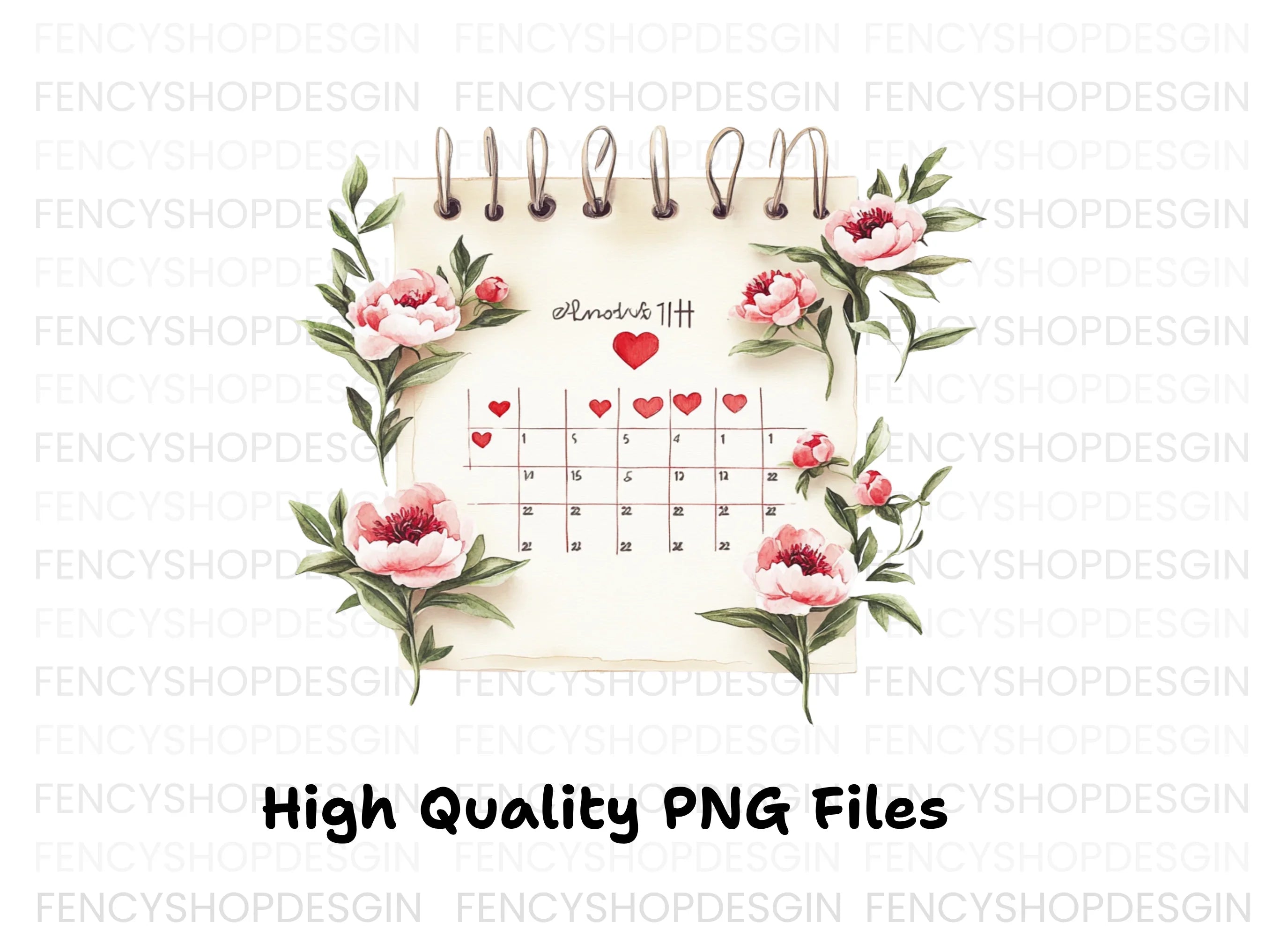 Valentine's Day Calendar Clipart Bundle