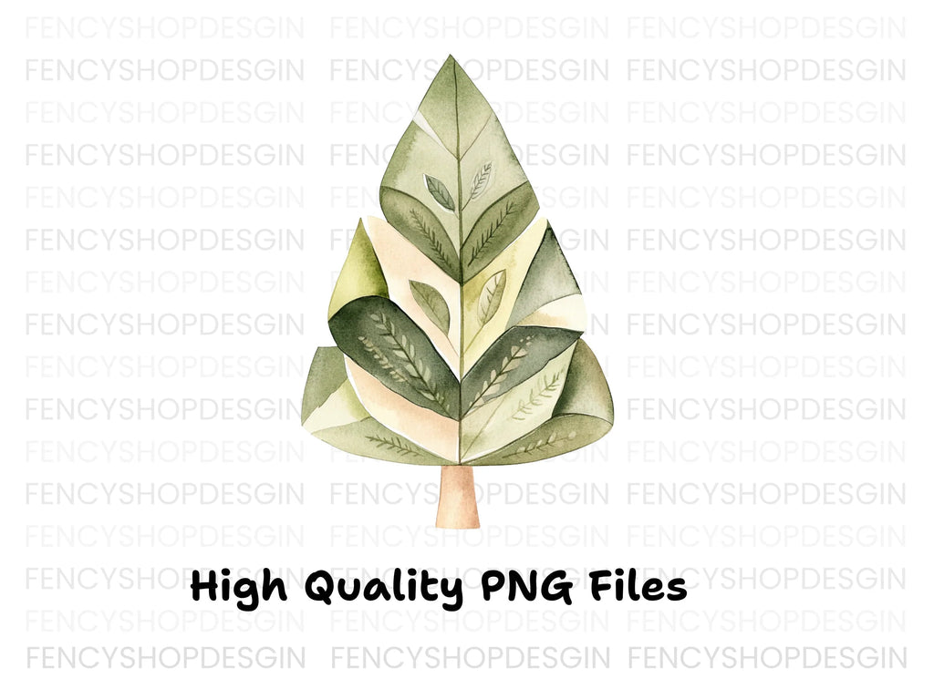 Abstract Tree Clipart Bundle