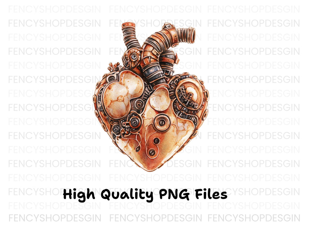 Steampunk Hearts Clipart Bundle