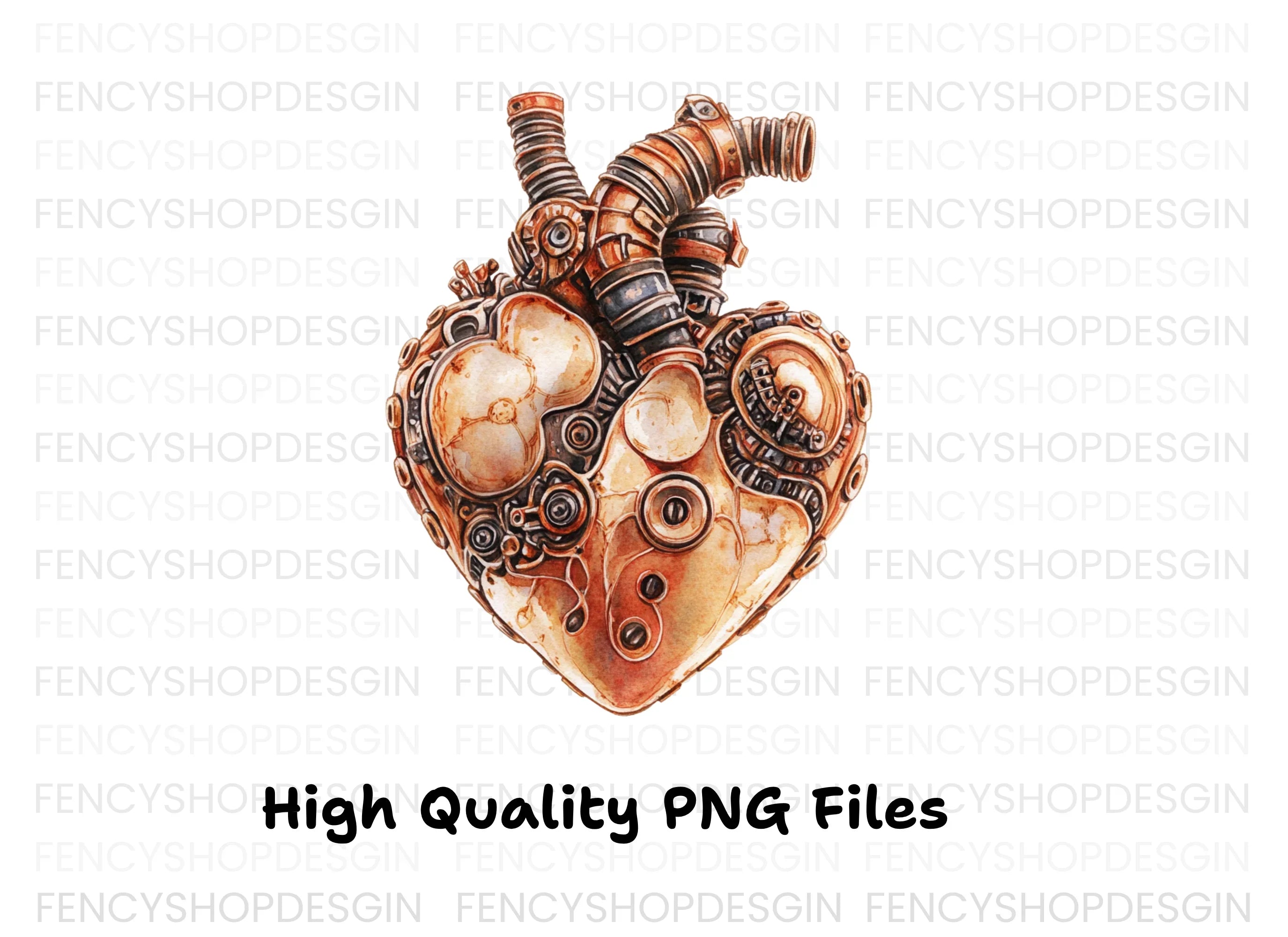 Steampunk Hearts Clipart Bundle