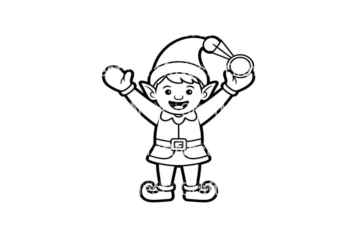 Christmas Elf Fun Coloring Books
