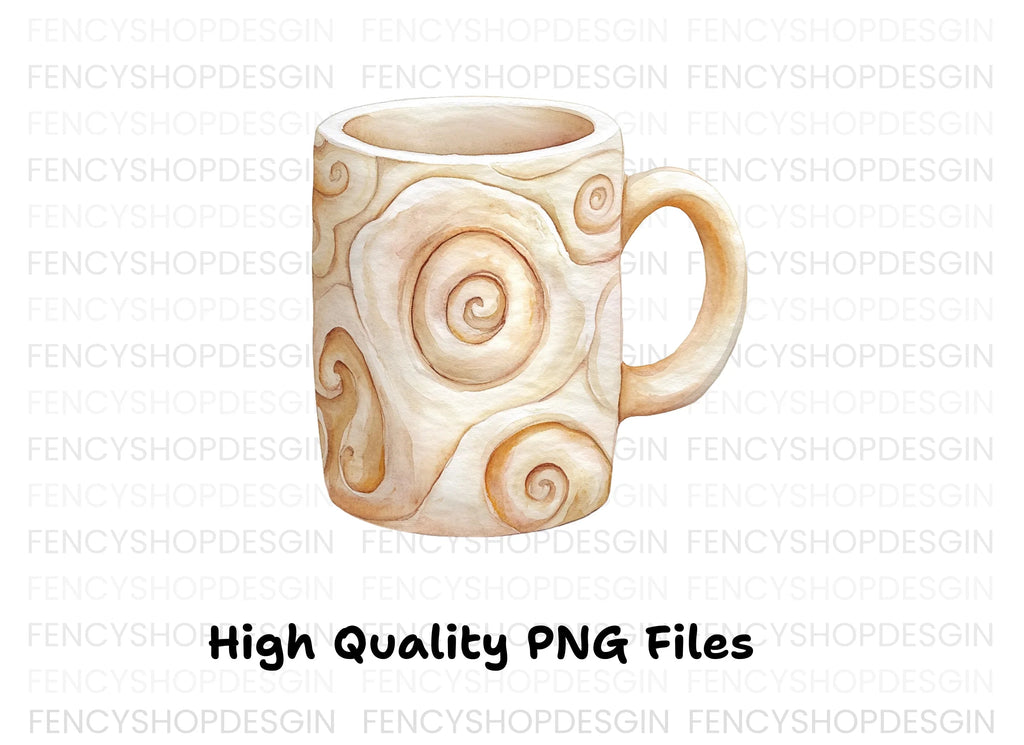 Swirl Pattern Coffee Clipart Bundle