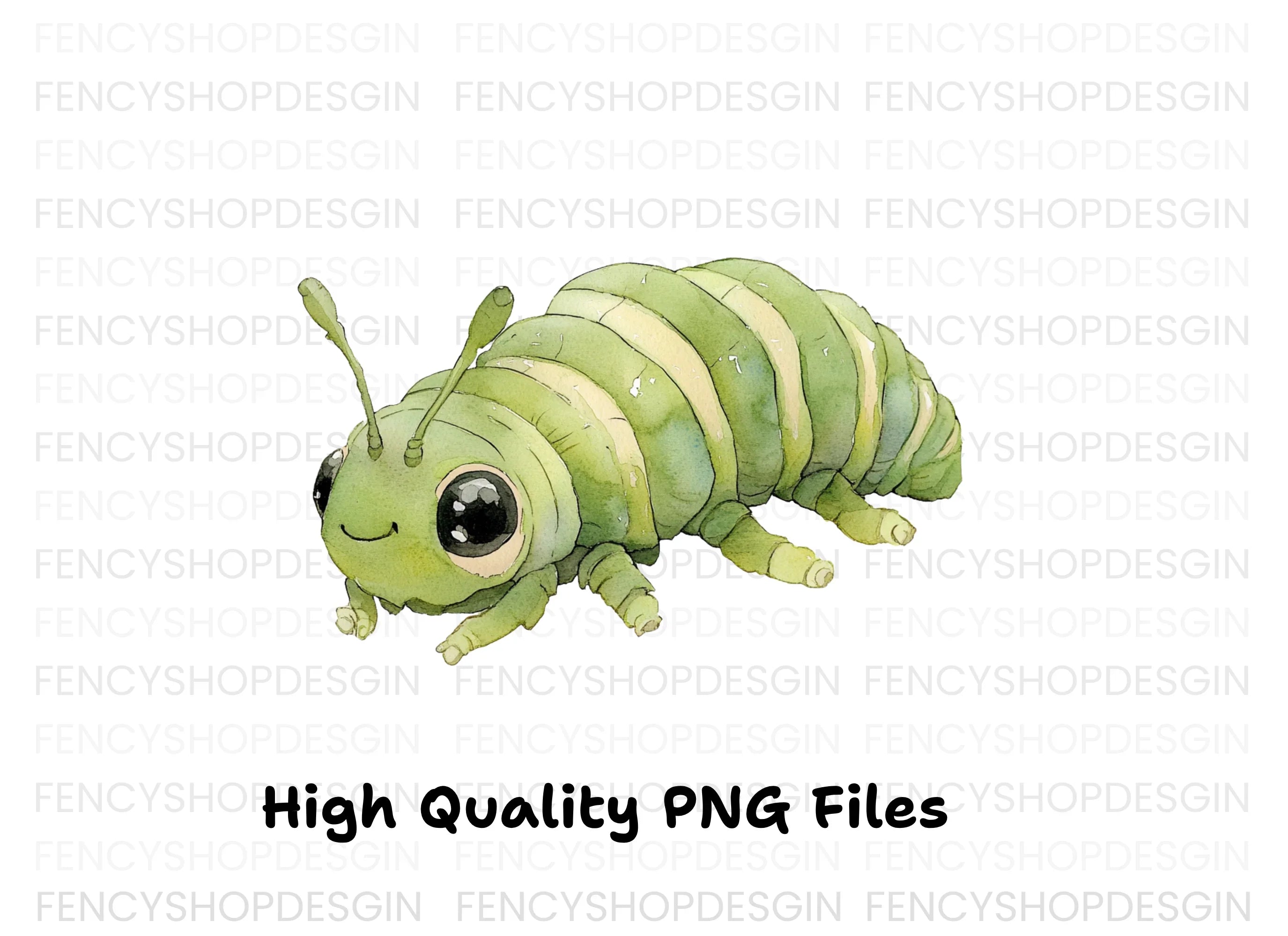 Charming Baby Caterpillar Clipart Bundle