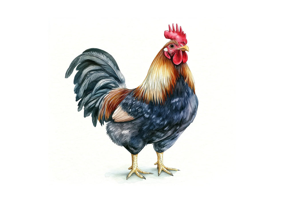 Vibrant Rooster Illustrations Clipart Bundle