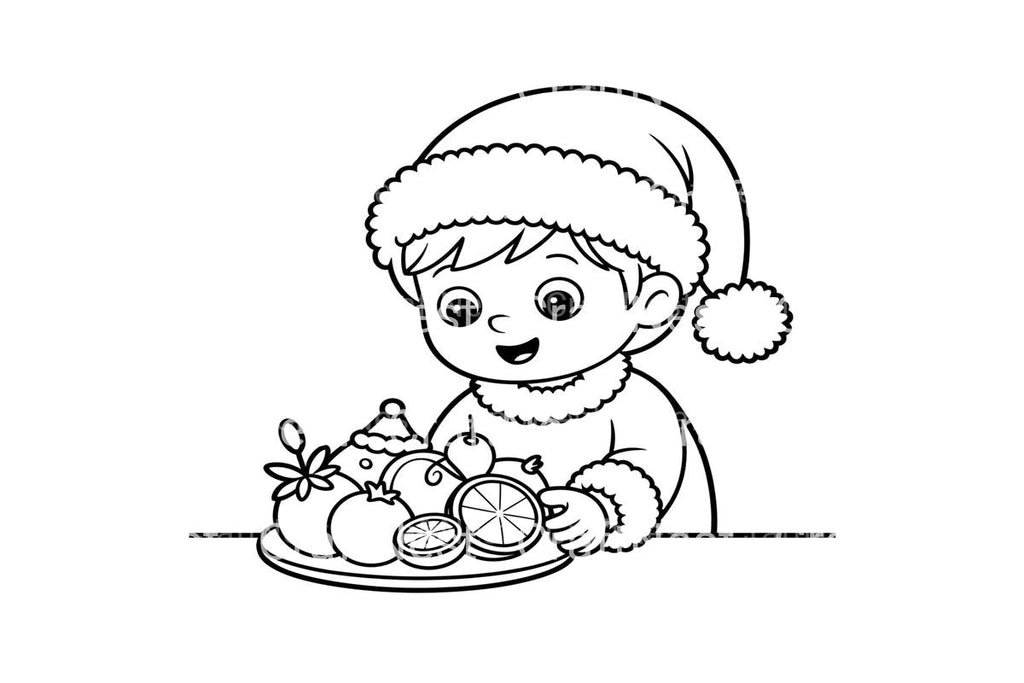Christmas Fruit Basket Coloring Books