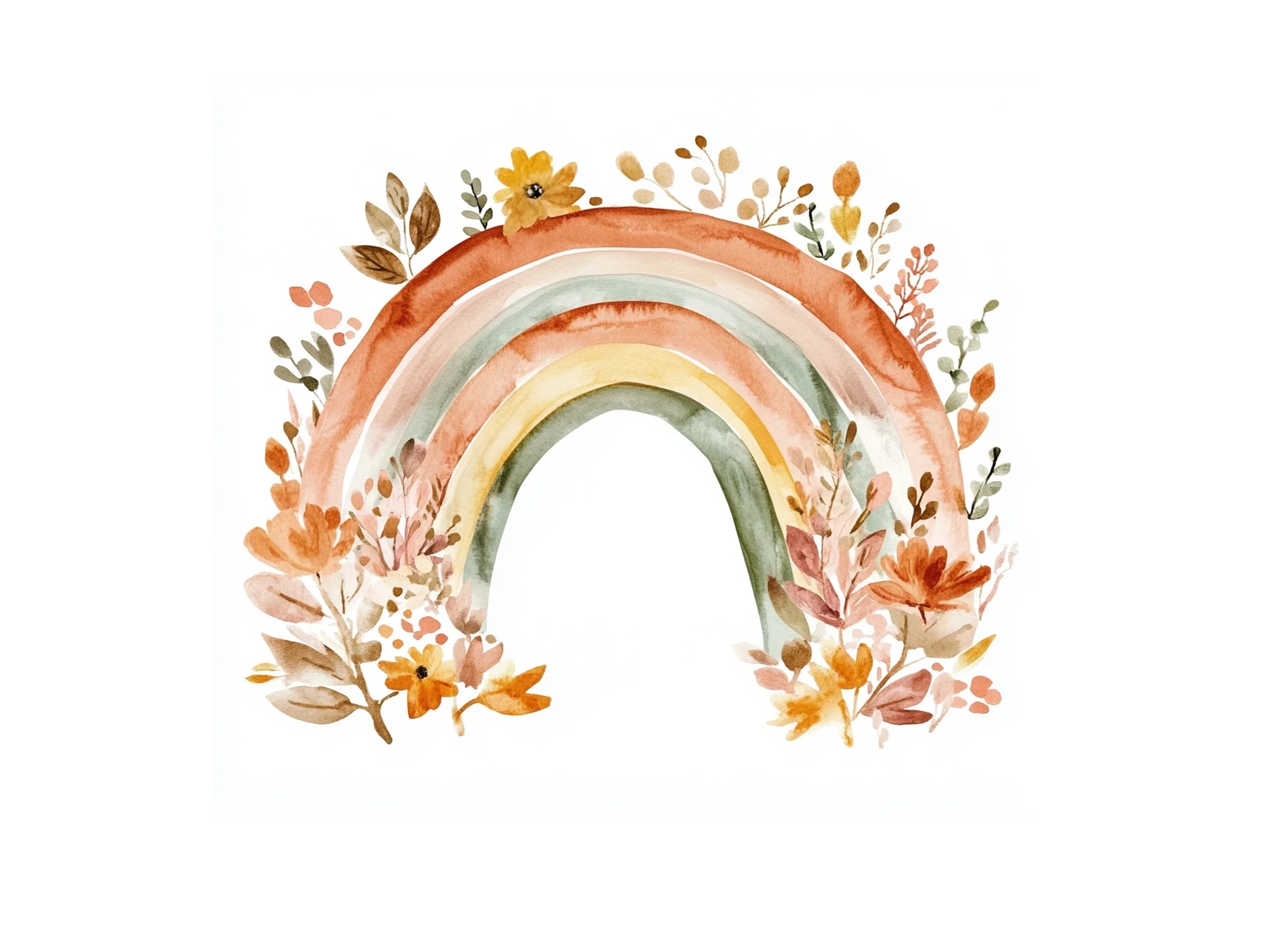 Boho Rainbow Clipart Bundle