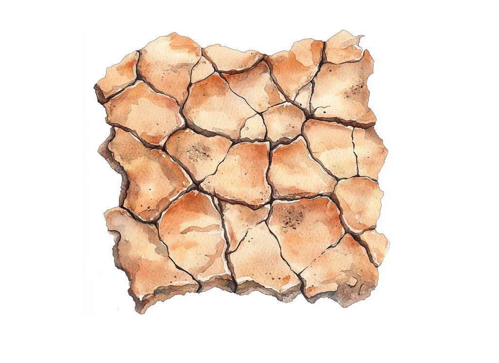Dry Cracked Earth Clipart Bundle