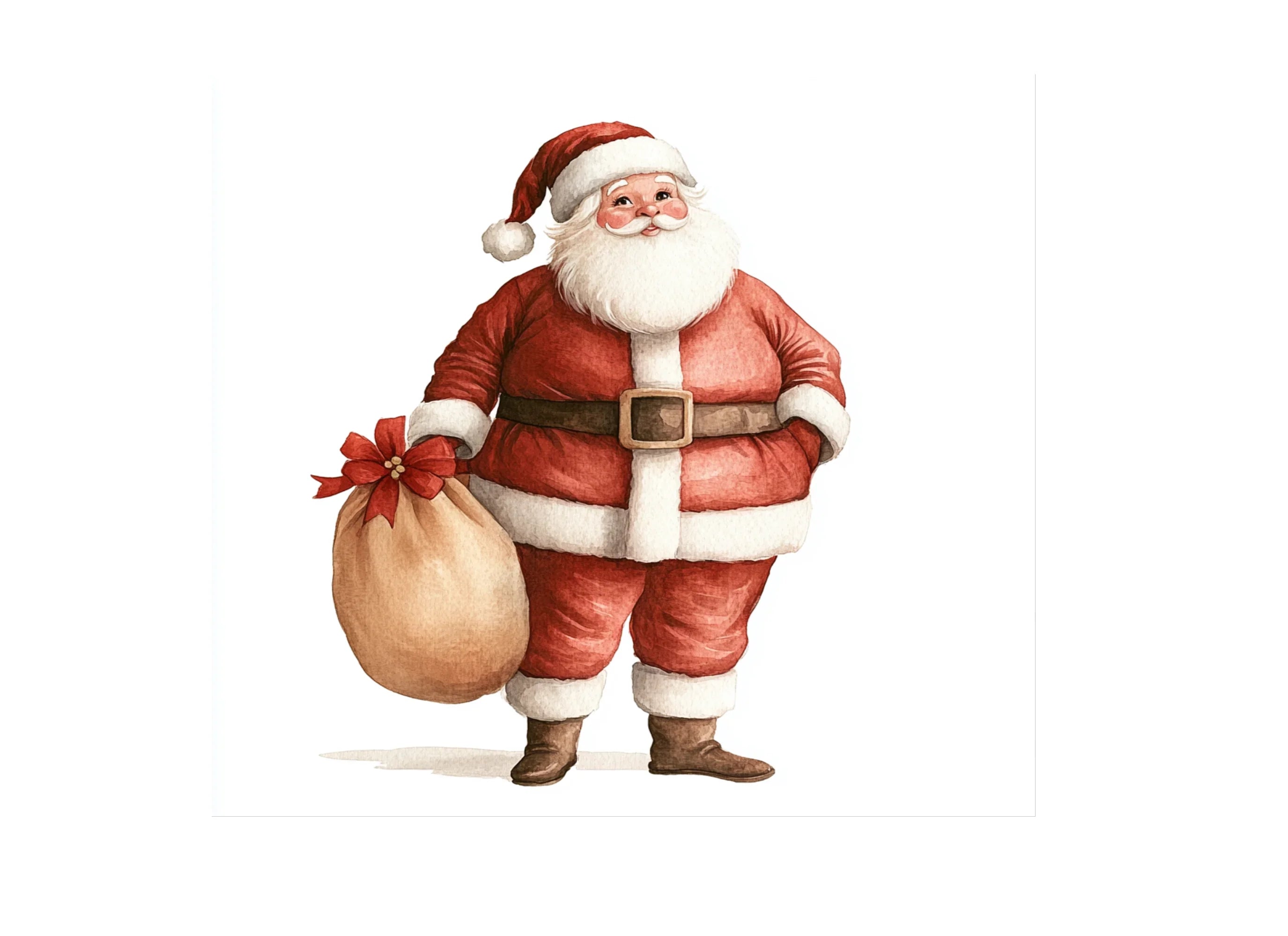 Santa Claus with Gift Sack Clipart Bundle