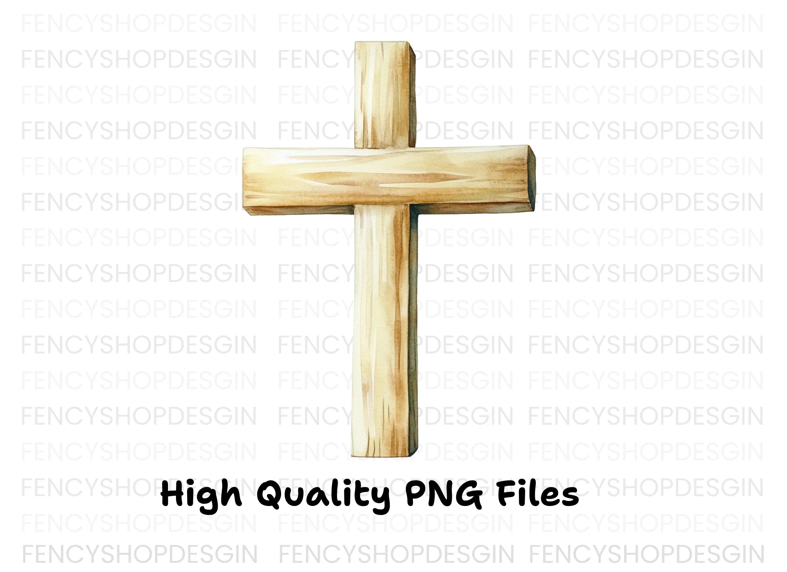 Rustic Wooden Crosses Clipart Bundle