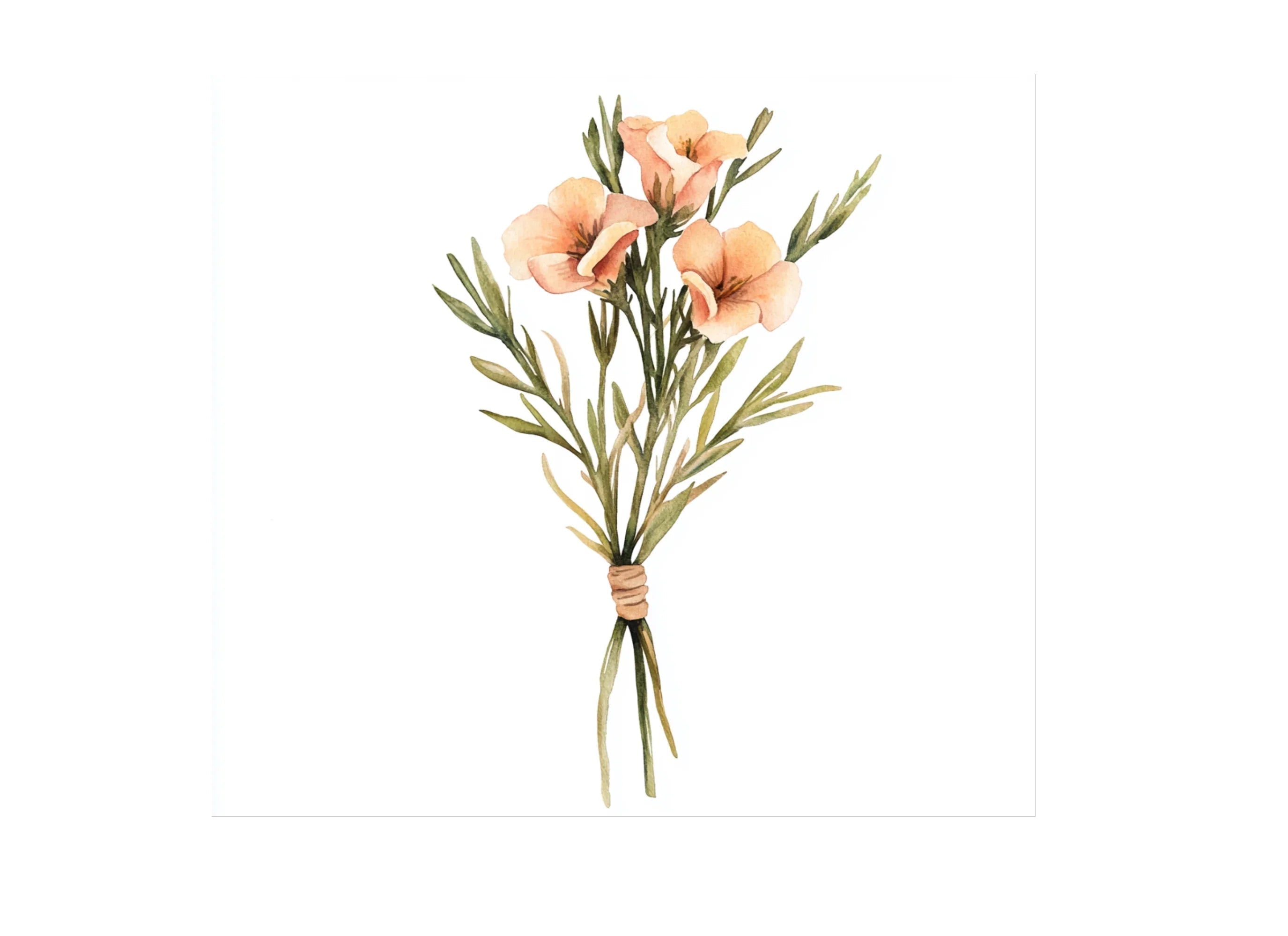 Rustic Flower Bouquets Clipart Bundle
