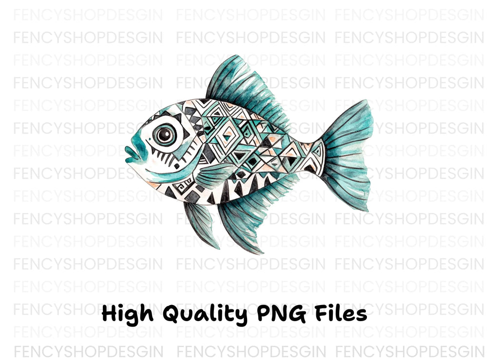 Tribal Fish Clipart Bundle