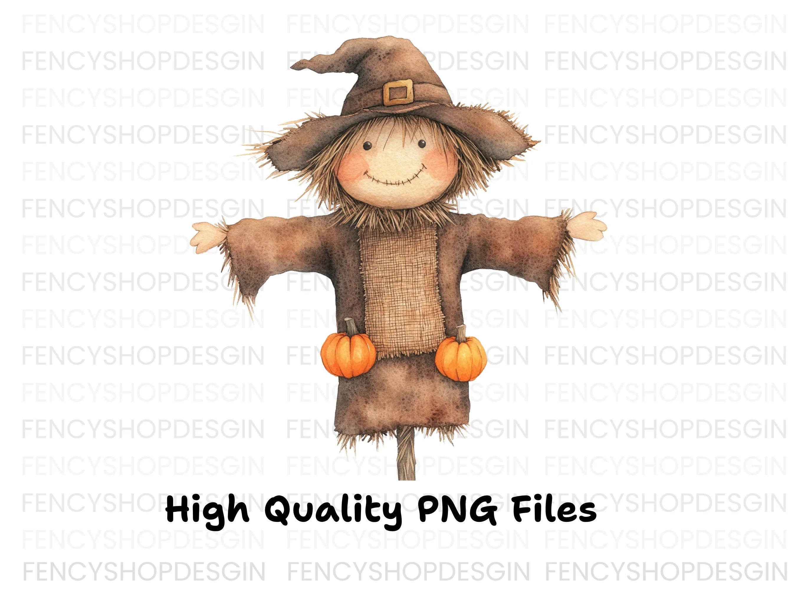 Cute Scarecrow Clipart Bundle