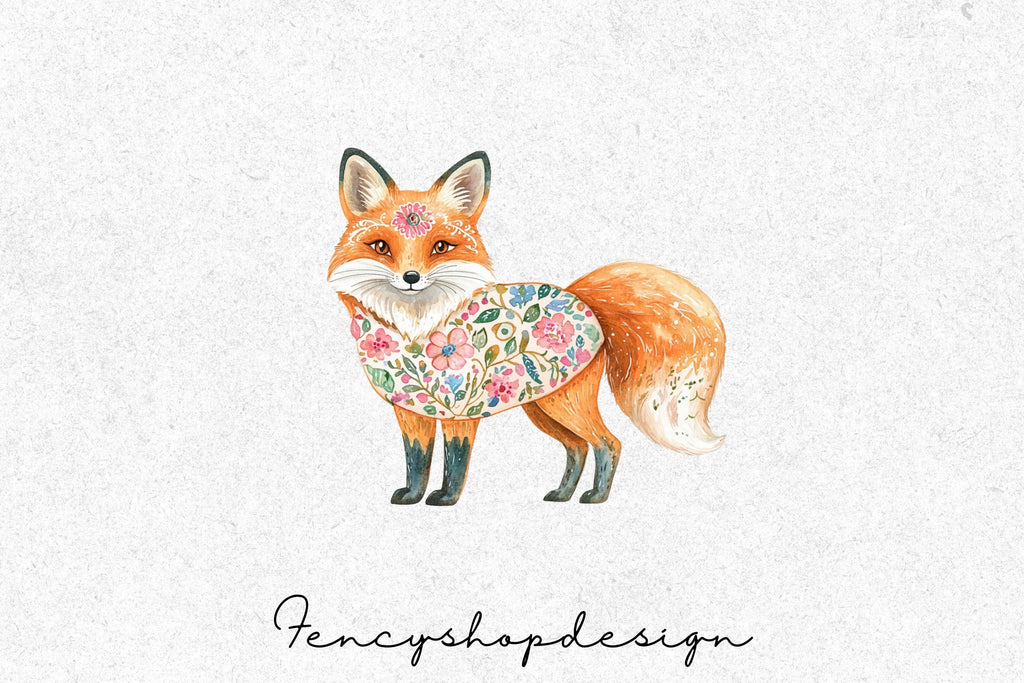 Cute Fox Clipart Bundle