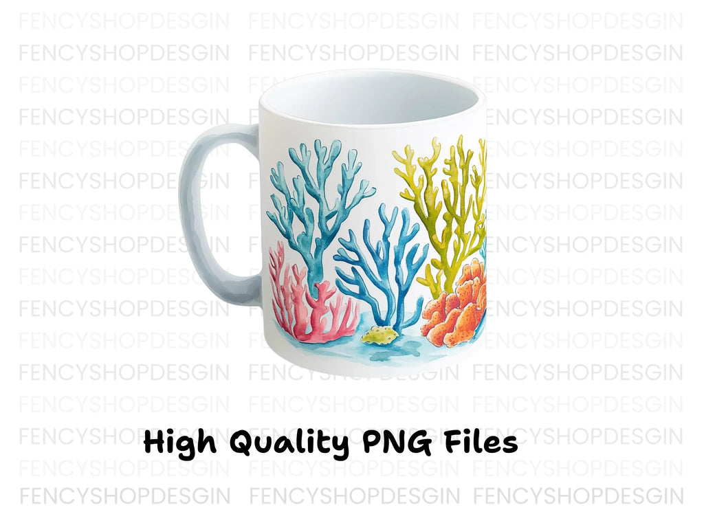 Vibrant Coral Reef Clipart Bundle