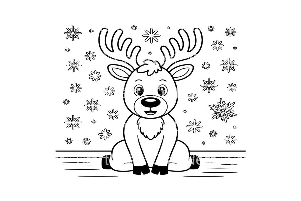 Cute Reindeer Winter Wonderland Coloring Books