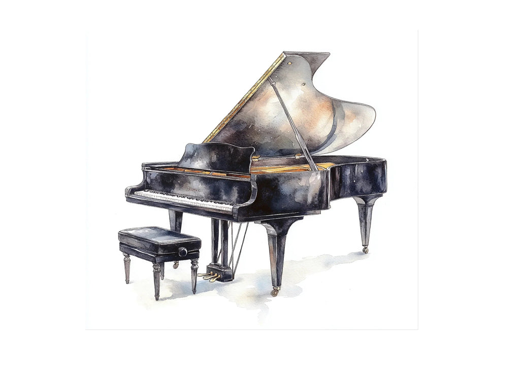 Elegant Grand Piano Clipart Bundle