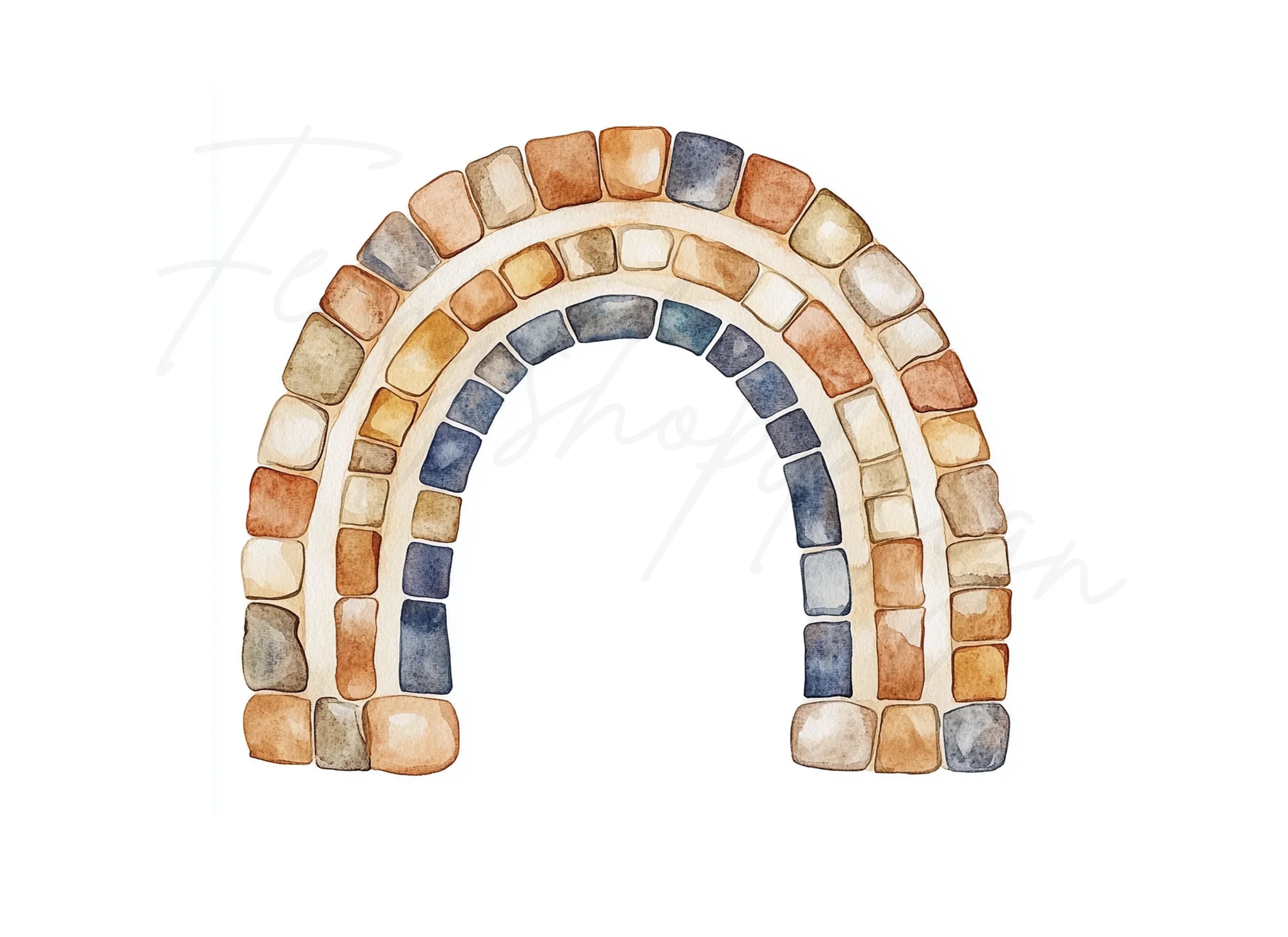 Boho Rainbow Arch Clipart Bundle