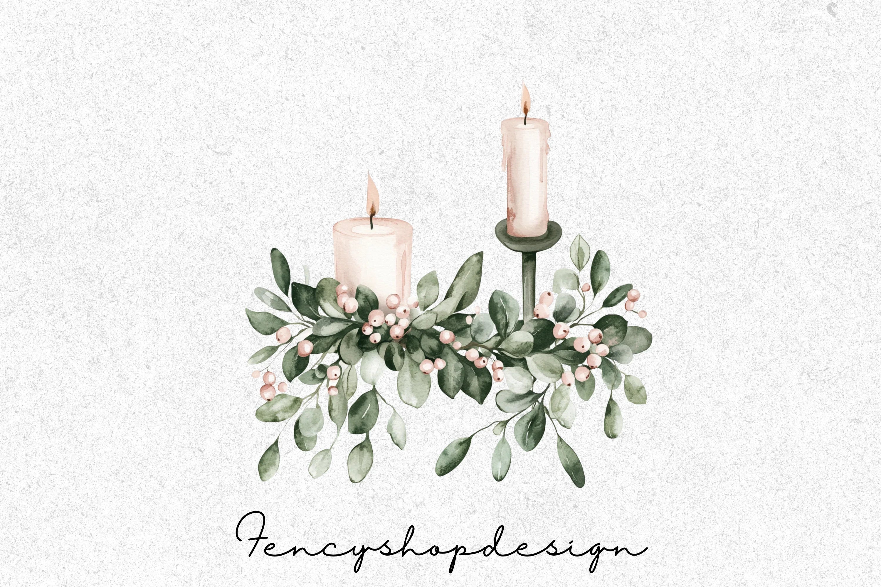 Cozy Christmas Houses Decor Clipart Bundle