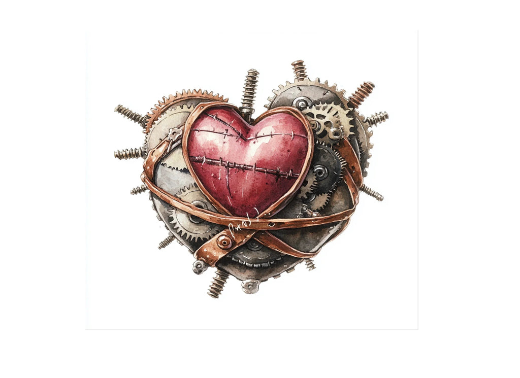 Industrial Steampunk Heart Clipart Bundle