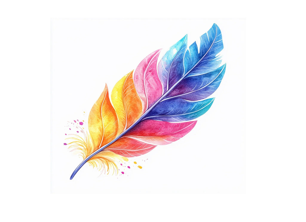 Vibrant Feather Clipart Bundle