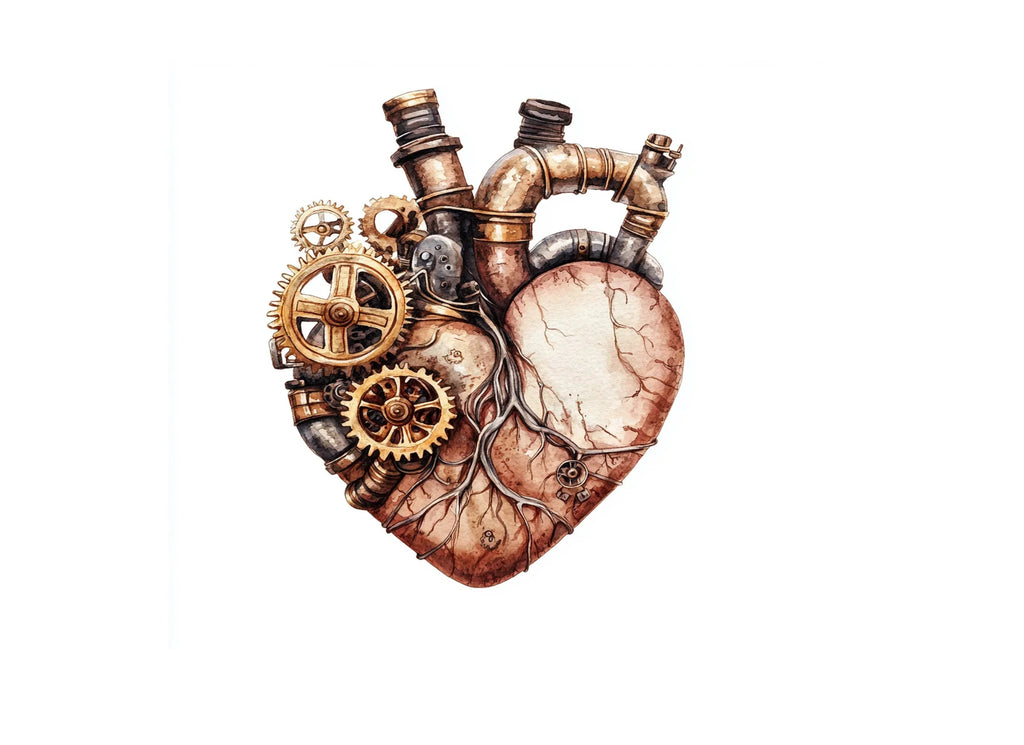 Steampunk Hearts Clipart Bundle