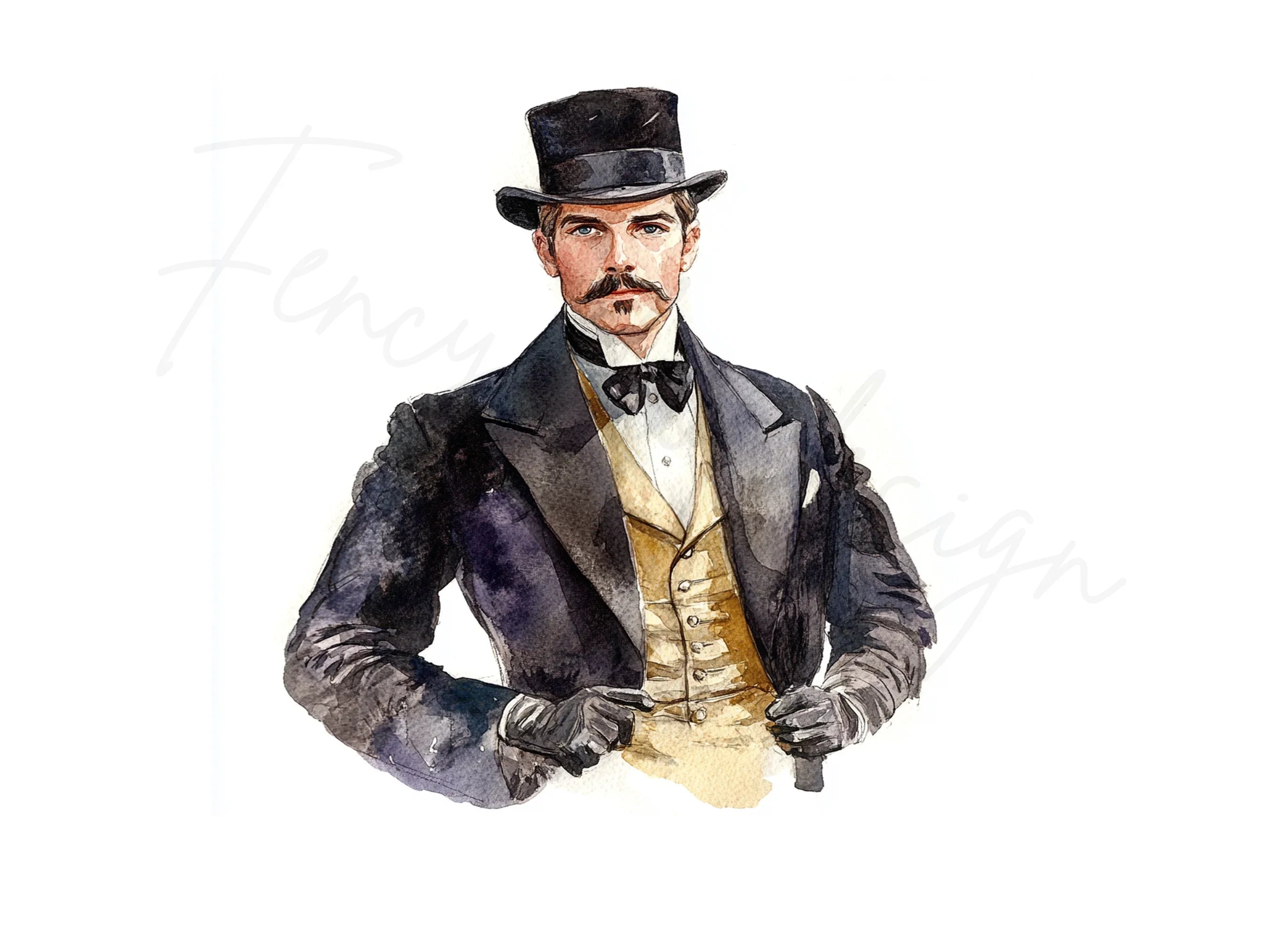 Victorian Gentlemen Clipart Bundle