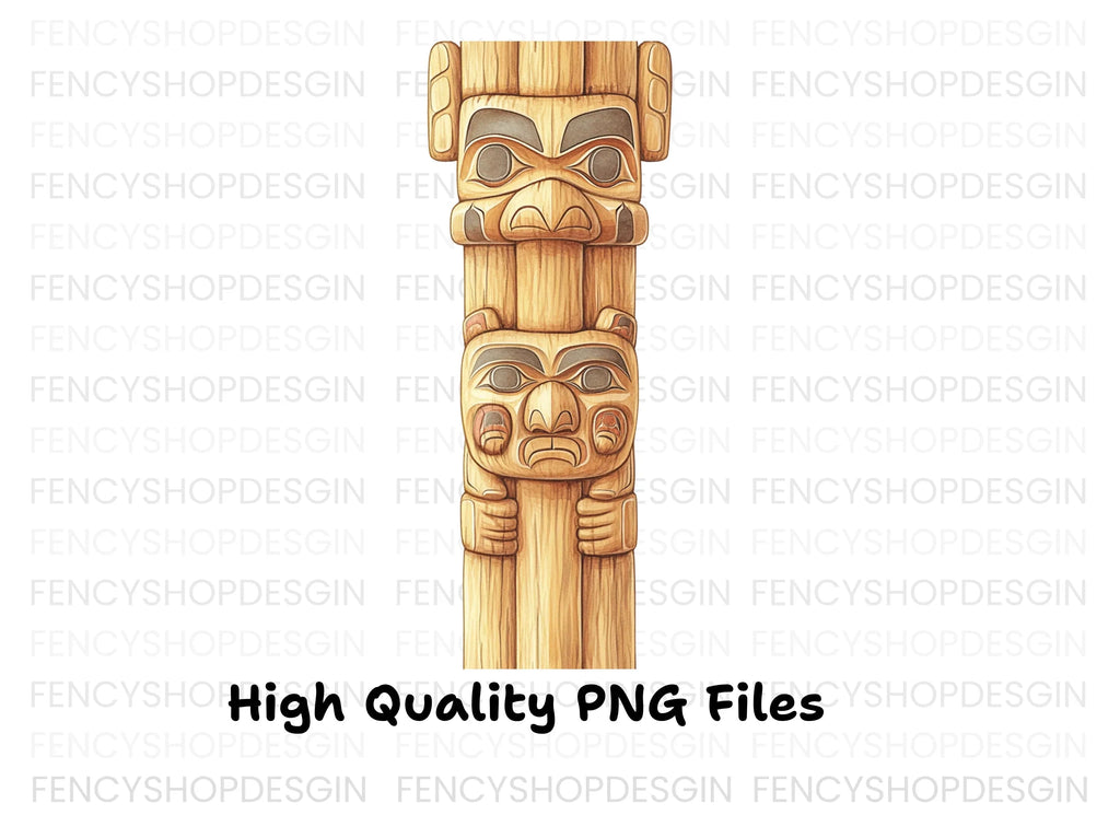 Indigenous Totem Pole Clipart Bundle
