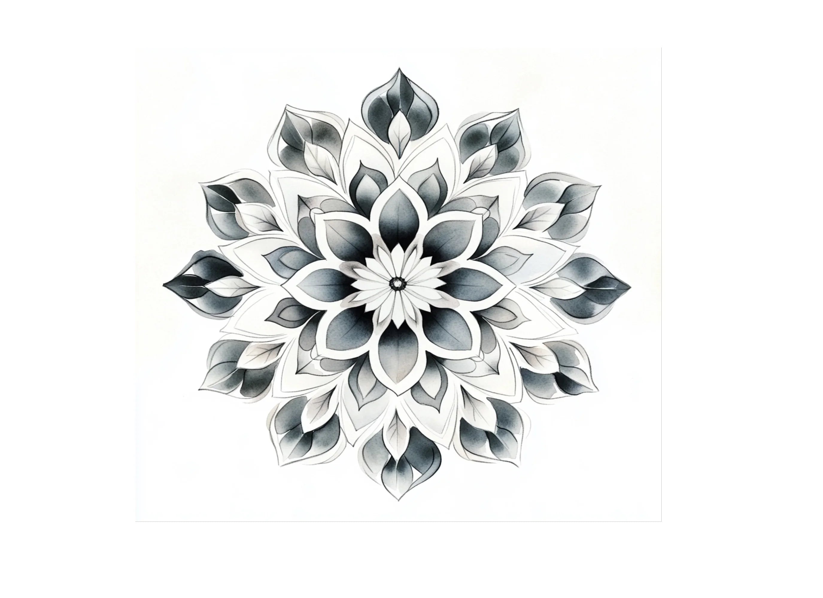 Elegant Monochrome Mandala Clipart Bundle