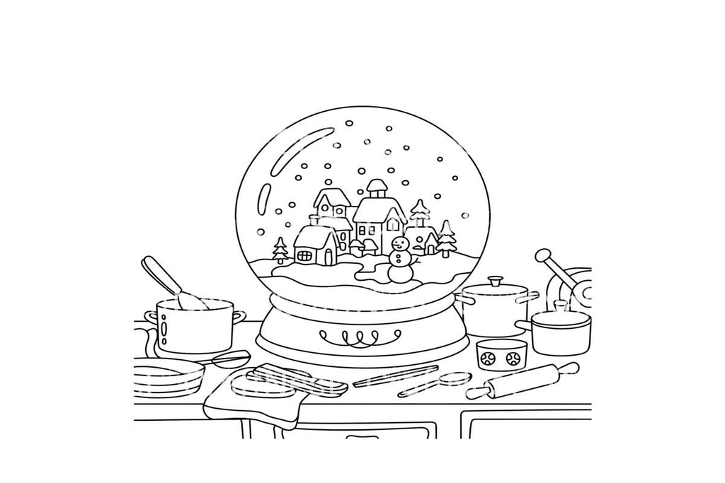 Winter Snow Globe Coloring Books