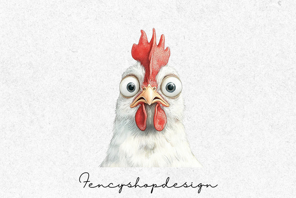 Funny Chicken and Rooster Clipart Bundle