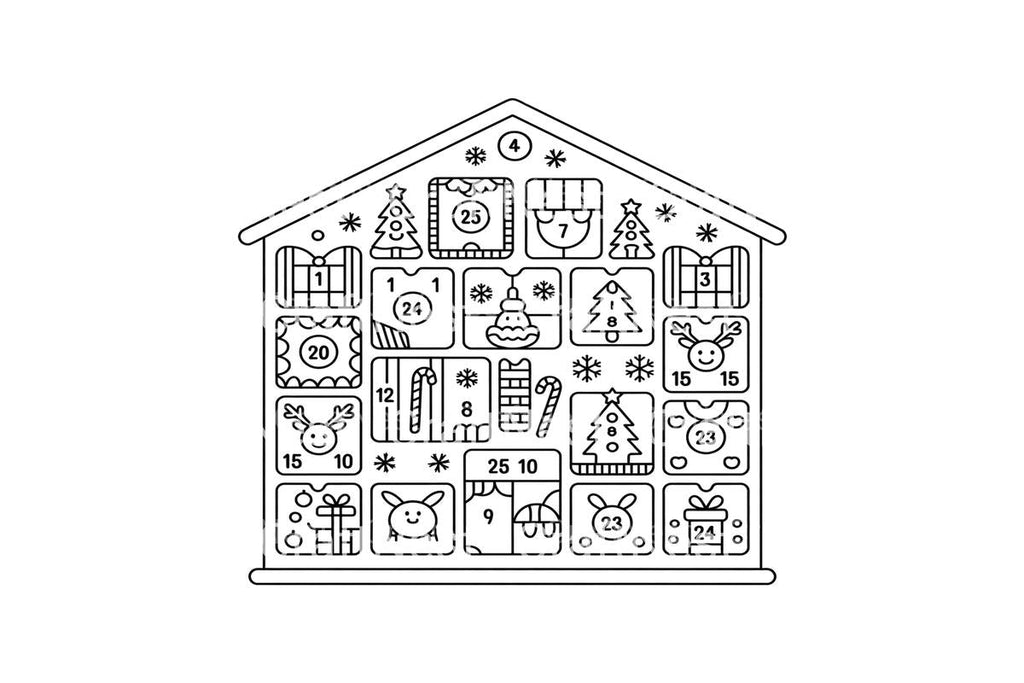 Christmas Advent Calendar Coloring Books