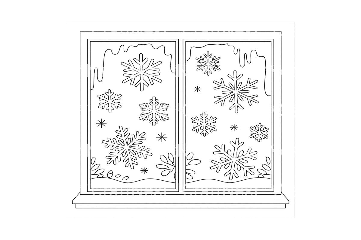 Cozy Winter Window Coloring Books