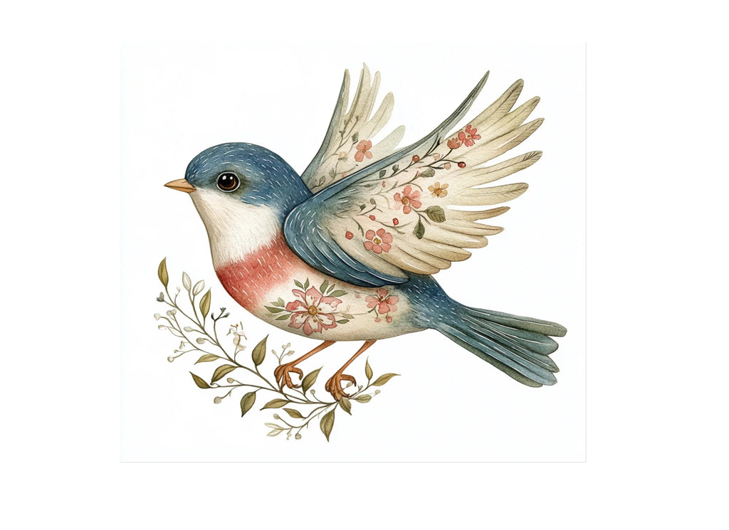 Floral Birds Clipart Bundle