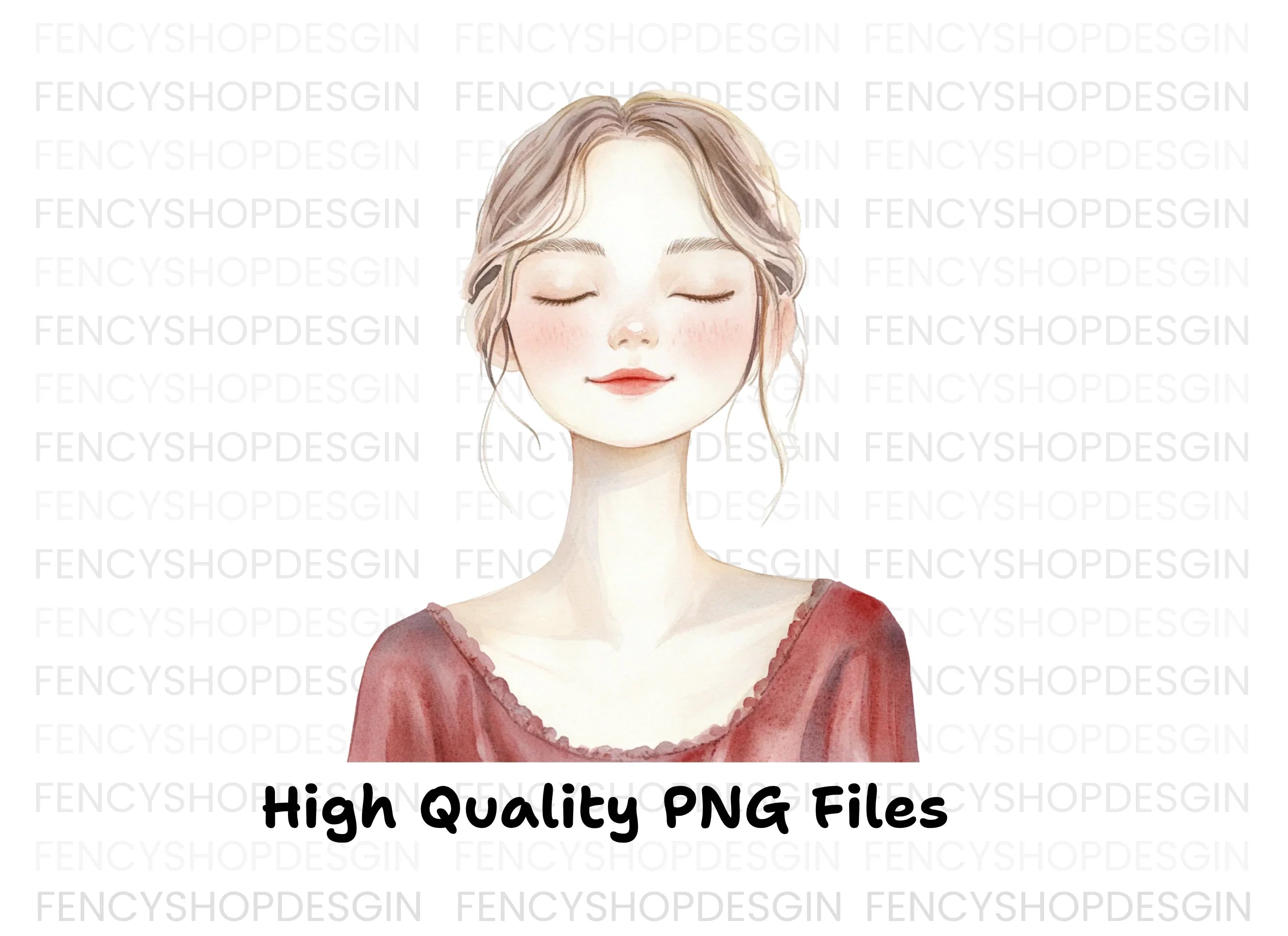Serene Woman Clipart Bundle
