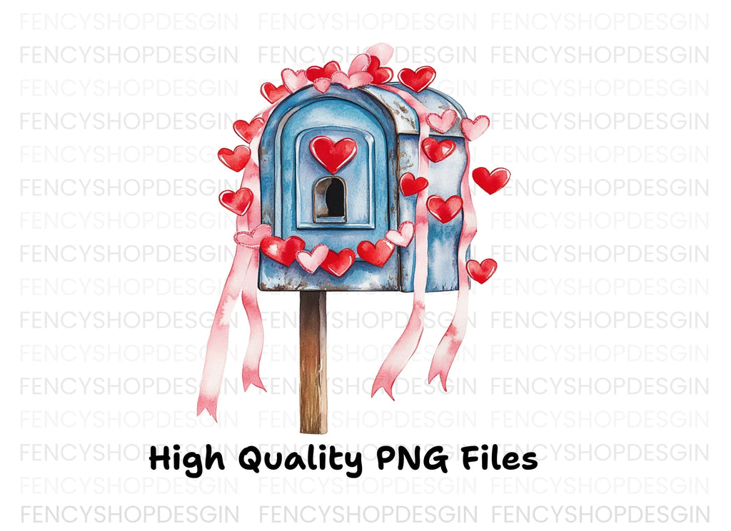 Valentine Mailbox Clipart Bundle