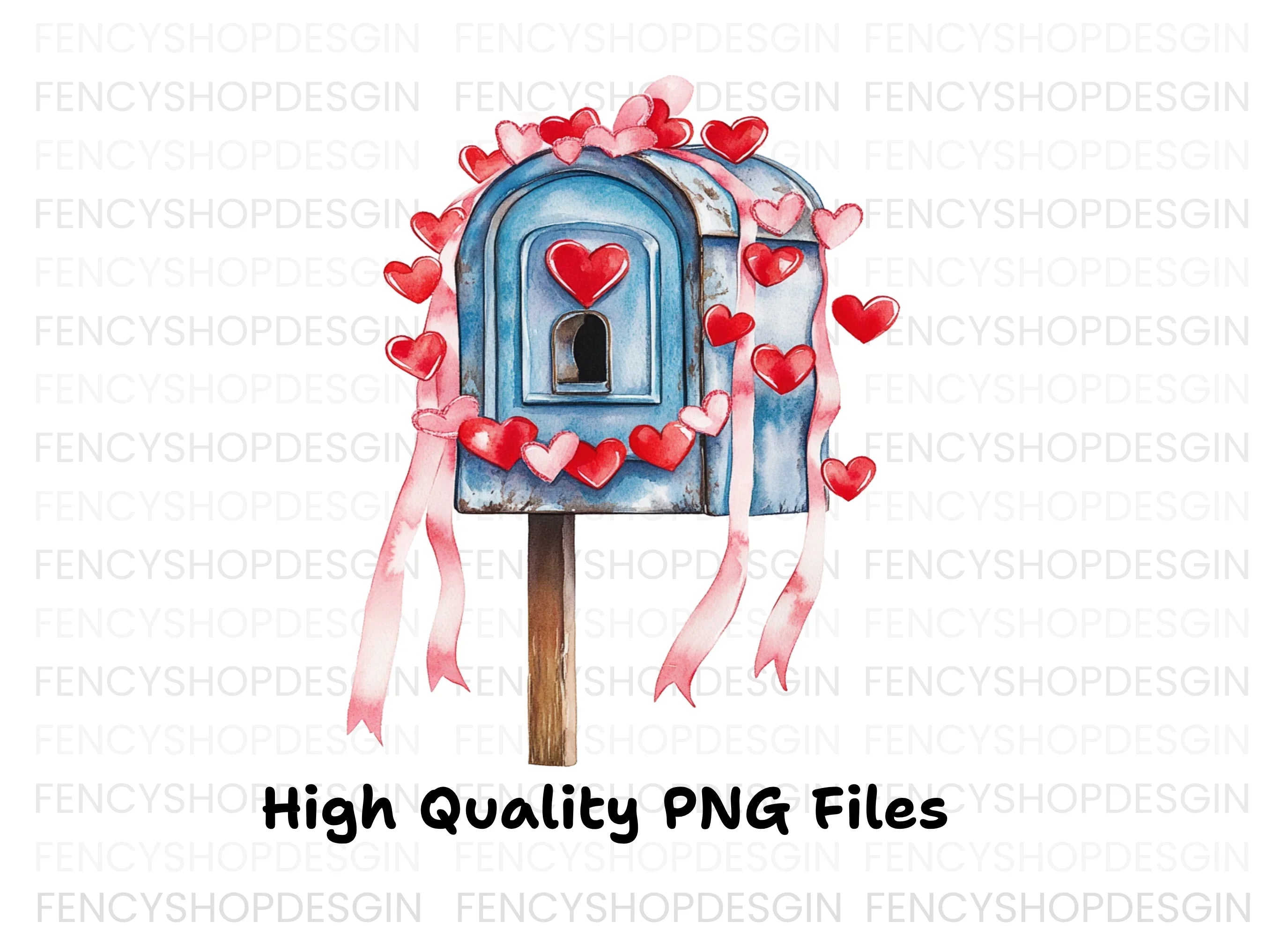 Valentine Mailbox Clipart Bundle