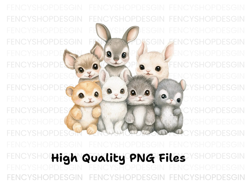 Adorable Baby Forest Animals Clipart Bundle